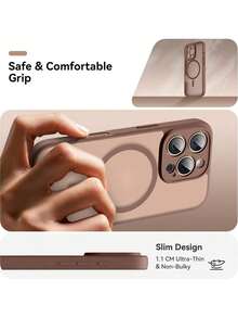 Teckwe Casing Ponsel: Casing Ponsel Magnetik Mewah dengan Pengisian Daya Nirkabel, Kompatibel dengan iPhone 18 17 16 15 14 13 12 11 Pro Max Plus Air, Matte Transparan, Pelindung Lensa Tahan Guncangan, Aksesori Ponsel, Desain Ramping, Bahan Tahan Lama, Casing Berkualitas Tinggi, Gadget - Coffee Brown - View 6