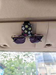 1pc Universal PU Glasses Clip For Car Sun Visor, Non-Slip Quick Release Holder Fits All Fashion Glasses & Prescription Glasses - Multicolor - View 24
