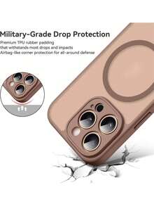 Teckwe Casing Ponsel: Casing Ponsel Magnetik Mewah dengan Pengisian Daya Nirkabel, Kompatibel dengan iPhone 18 17 16 15 14 13 12 11 Pro Max Plus Air, Matte Transparan, Pelindung Lensa Tahan Guncangan, Aksesori Ponsel, Desain Ramping, Bahan Tahan Lama, Casing Berkualitas Tinggi, Gadget - Coffee Brown - View 5