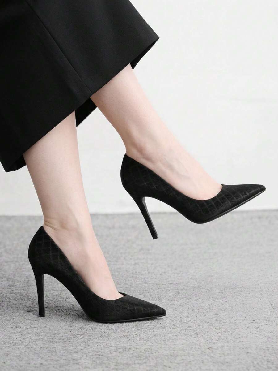 CUCCOO BIZCHIC 優雅簡約大方、時尚百搭，休閒職場通勤女款高跟鞋 - 烏黑色. - 查看 1