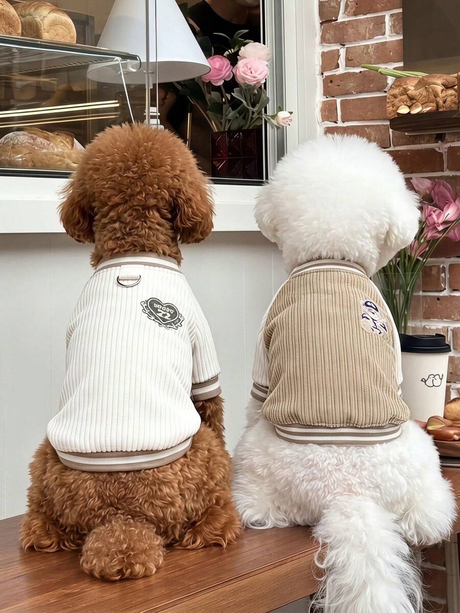 PETSIN 1pc Pet Clothing, Casual And Comfortable Baseball Shirt, Cat And Dog Universal Spring And Autumn Thin Sports Shirt - Multicolor - View 1