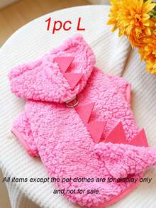1Pc Halloween Dinosaur Pet Costume, Dreamy Dinosaur Outfit For Small & Medium Dogs, Holiday Party Dress Up Pet Clothes - Pink - View 9