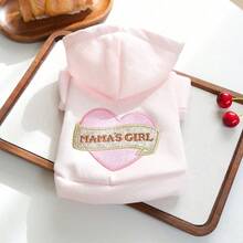 PETSIN 1pc Universal Pet Clothing For Cats And Dogs, Casual Comfort Embroidered Hooded Sweatshirt For Small Dogs, Everyday Pet Outfit - Multicolor - View 20
