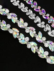 1-Inch Crystal Chain - 90cm Crystal Diamond Roll With Sparkle, Diamond Chain For DIY Crafts, Home And Clothing Decoration, Fashion Accessories, Crystal Diamond Sparkle - multicolor - View 5
