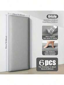 6 buah Panel Dinding 3D, 6 buah Panel Dinding 3D Tebal Lembut Perekat Sendiri 50cm X 23cm, Stiker Pelindung, Efek Anti Benturan, Dapat Dilepas dan Digunakan Kembali, Cocok untuk Kepala Ranjang Kamar Tidur, Dekorasi Rumah - MultiWarna - View 22