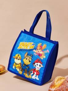 SHEIN | PAW Patrol 1個花紋印花保溫午餐袋，可保溫或保冷，野餐袋 - 寶藍天藍 - 查看 3