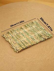 1PC Natural Grass Mat For Rabbits Guinea Pigs Hamsters, Breathable Moisture-Proof Cage Bedding, Pet Nest Supplies For Small Animals, Poultry, Indoor Outdoor Use - View 10