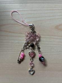 Muroi Mono 1pc Handmade Resin Bead Keychain - Punk Style, Fashion Lobster Clasp Pendant Accessory For Women - multicolor - View 14