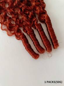 Boho Braids 33# 紅褐色捲髮羽毛鉤編真人髮接髮 Miracle Knots 預分束 50g/包 髮束 高端 33# 女用接髮 自然外觀 易安裝 可重複使用 16-24 英吋 - S33 - 查看 3
