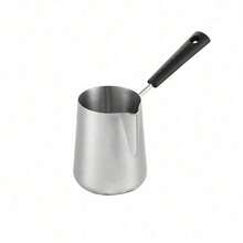 This Long-Handled Coffee Milk Frother Is Made Of  Stainless Steel, Features Double-Sided Markings, A Large Capacity, And A Heat-Resistant Design. It Can Also Be Used To Melt Wax. It's A Professional Coffee Tool And An Essential Item For The Start Of The School Year. - Silver - View 16