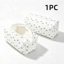 1pc Cute Large Capacity Cosmetic & Stationery Storage Bag, Bow Decor Pencil Case Back To School,Pencil Pouch,School Bag - Single Piece - View 10