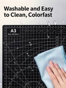 1 Large Self-Healing Cutting Mat - A3/A4/A5 Sizes, With Grid Lines And Diagonal Cutting Guides, Suitable For Fabrics, Paper, Cardboard, Etc.; Durable And Load-Bearing, Ideal For Craft Making, DIY, Office Use, School Projects, And Technical Drawing - multicolor - View 6
