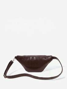 Viva Strut Ladies Fashionable Personality Simple Versatile Street Sweet And Cool Girls  Y2K Retro Brown Faux Leather Rivet Waist/Chest Bag, Daily Shopping - Caramel Brown - View 6