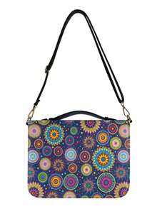 1PC Large Capacity Lightweight Waterproof Wear Resistant Shoulder Strap Bible Bag Multi Pockets Lay Flat Reading Design Holds Phone Pens Notebook Cards Anti Loss Organizer For Church Christian Women Men Sunday Service Bible Study Christian Gift - Multicolor - View 11