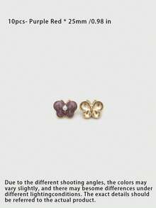 Pack 10 Pcs Colorful Oil Painted Metal Bowknot Pearl Buttons Decorative Fasteners For Fur Outerwear Sweaters Suits Irregular Hand‑Sewn Clothing Sewing Accessories - 10pcs - View 14