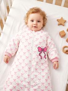 Cozy Pixies كيس نوم طويل الأكمام للرضع قطعة واحدة مناسب لجميع الفصول، مناسب للمواليد الجدد، وهدايا للمواليد الجدد (نمط الأسد/نمط الفيونكة 2 خيارات) - متعدد الألوان - مشاهدة 9