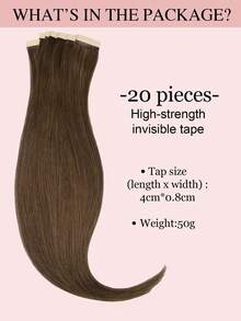 9AM Hair 20 件直发胶带 100% 真人发片接发 14-24 英寸 50 克/包 适用于沙龙 天然高品质真人发丝滑无缝隐形 PU 胶带接发 - S4A - 查看 5