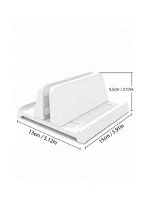 Teckwe 1PC Adjustable Space Saving Sturdy ABS Laptop Stand Holder Base Desktop Organizer Riser Ergonomic Design For Home Office Workspace Computer Desk Laptop Accessory. - View 3