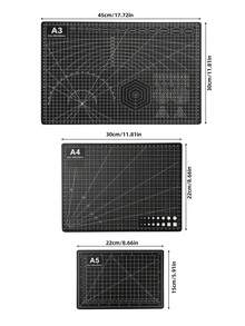 1 Large Self-Healing Cutting Mat - A3/A4/A5 Sizes, With Grid Lines And Diagonal Cutting Guides, Suitable For Fabrics, Paper, Cardboard, Etc.; Durable And Load-Bearing, Ideal For Craft Making, DIY, Office Use, School Projects, And Technical Drawing - multicolor - View 10