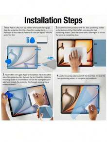 Screen Protector Film With Anti-Glare Layer, Compatible With Generations 11/10/9/8/7/6/5, In Sizes 10.9"/10.2"/9.7", For Devices Air7/Air6/Air5/Air4/Air3/Air2/Air1/Pro 9.7/Pro 10.5", Made Of Pet Without Glass, Essential For Tablets - 2pcs - View 8