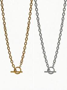 Vandermere New Simple Fashion Punk Style Women Stainless Steel OT Thick Link Chain Necklace Non Tarnish - OT thick O chain - View 5