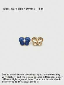 Pack 10 Pcs Colorful Oil Painted Metal Bowknot Pearl Buttons Decorative Fasteners For Fur Outerwear Sweaters Suits Irregular Hand‑Sewn Clothing Sewing Accessories - 10pcs - View 8