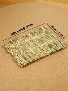 1PC Natural Grass Mat For Rabbits Guinea Pigs Hamsters, Breathable Moisture-Proof Cage Bedding, Pet Nest Supplies For Small Animals, Poultry, Indoor Outdoor Use - View 9