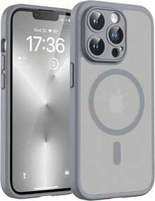Teckwe Phone Case: Luxury Magnetic Wireless Charge Phone Case Compatible With Iphone 18 17 16 15 14 13 12 11 Pro Max Plus Air Matte Translucent Hard Armor Shockproof Lens Protection Cover, Phone Accessory, Sleek Design, Durable Material, Highquality Case, Gadget - Grey - View 21