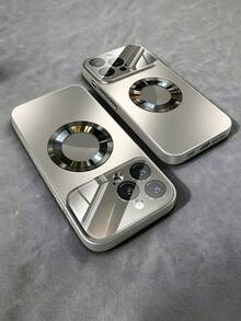 Titanium‑Tone Matte Phone Case Compatible Compatible With Iphone, Shockproof, Magnetic For Wireless Charging, Glass Camera Lens Protection, Fit Compatible With Iphone 16/16 Pro/16 Pro Max,15/15 Pro/15 Pro Max,14/14 Pro/14 Pro Max,13/13 Pro/13 Pro Max,12/12 Pro/12 Pro Max,11/11 Pro Max - Grey - View 14