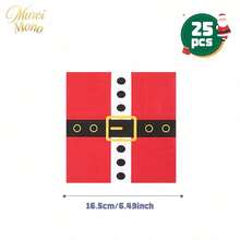 Muroi Mono 25/100件一次性派對用品，包含一次性紙盤、餐巾紙、杯子，適用於甜點服務、派對裝飾、各種活動與聚會，包含聖誕節 - 款式2 - 查看 11
