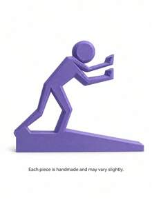 Joivida Door Buddy Human-Shaped Door Stopper Made Via 3D Printing. Designed As A Pushing Figure Silhouette, Offered In Assorted Soft Solid Hues. It Holds Doors Open Steadily, Acting As A Fun Daily Functional Ornament And Personalized Gift Option. - multicolor - View 18