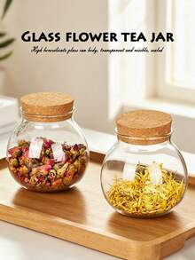 Transparent Glass Sealed Jar For Storage Of Nuts, Grains, Tea Leaves And Other Small Items - Multicolor - View 4