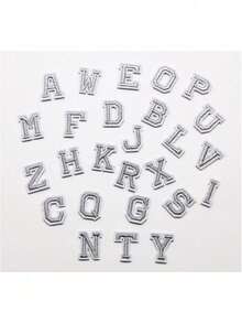 10/26pcs Small English Alphabet & Number Embroidered Patches, 1.5 Inch/3.8cm Size, Sew On/Iron On Decorations For Apparel, Jackets, Hats, Books, Bags - DIY Embroidery Patch Accessories36333 - multicolor - View 18