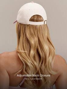 GLOWMODE No Bad Hair Days Embroidered Baseball Cap With Contrast Brim & Adjustable Back Strap Daily Casual Outdoor Fall Winter Wear - Pink white - View 2