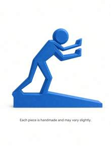 Joivida Door Buddy Human-Shaped Door Stopper Made Via 3D Printing. Designed As A Pushing Figure Silhouette, Offered In Assorted Soft Solid Hues. It Holds Doors Open Steadily, Acting As A Fun Daily Functional Ornament And Personalized Gift Option. - multicolor - View 16