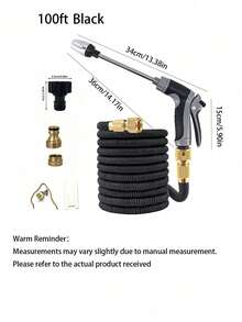 Set High Pressure Telescopic Car Wash Hose With Adjustable Water Spray Gun, Garden Hose Kit, Universal For European And American Markets - 7PCS - View 14