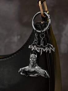 BATMAN X SHEIN 時尚酷炫鋅合金立體面具鑰匙圈包包吊飾紀念收藏禮物復古 - 彩色 - 查看 1