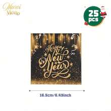 Muroi Mono 25/100 Pieces Of Disposable Party Supplies, Including Disposable Paper Plates, Napkins, Cups, Suitable For Dessert Service, Party Decorations, Various Events, And Gatherings, Including Christmas. - Style 2 - View 8