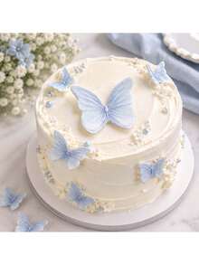 48Pcs Butterfly Cake Toppers, Cake & Cupcake Decorations, Assorted Sizes, High Quality Beautiful Purple Butterfly Shaped Decor For Cakes And Cupcakes - Multicolor - View 4