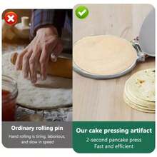 Alat Pembuat Tortilla, Taco, Roti, Tortilla Meksiko, dan Burrito dari Paduan Aluminium Tahan Lama Ukuran 6,5 Inci Warna Perak. - Perak - View 6
