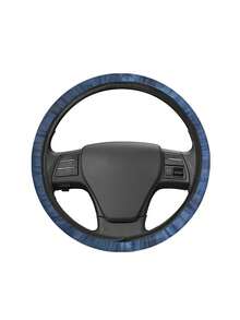 1PC Blue Tie Dye Car Steering Wheel Cover Neoprene Elastic Steering Wheel Protector Universal Fit For Most Cars Trucks Breathable Sweat Absorbing Anti Slip Washable Auto Interior Decor Accessories - A - View 8