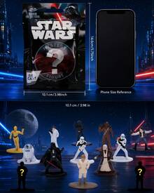 Jada StarWarss Mini Mystery Figure Blind Bag, Die-Cast Collectible Character Toy, 1pc Surprise Pack, Sci-Fi Action Figure For Desk Decor, Collection Display - Multicolor - View 3