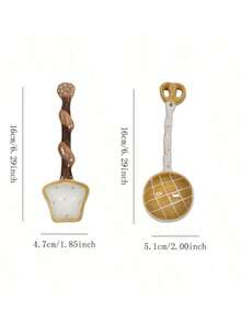 1PC/2PCS Mix And Match Cute Dessert Design Soup Spoon, Ceramic Baking Spoon, Cute Berry Spoon, Muffin/Pineapple/Croissant Design Dessert Spoon, Cute Kitchen And Dining Spoon - View 10