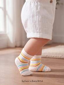 Cozy Pixies 5 Pairs Of Cartoon Little Lion Star Pattern Socks Colored Striped Socks Children's Socks Baby Cute Versatile Travel Socks - Multicolor - View 5