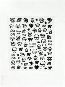 1pc Creative DIY Graffiti Puppy Flower Bone Mirror Protective Film Sticker, Suitable For 11 Pro/12 Pro/13 Pro/14 Pro/15 Pro/16 Pro/17 Pro Phone Lens Film And Phone Case - Multicolor - View 6