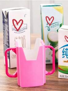 1Pc Baby Pouch Protector, Squeeze-Resistant & Leak-Proof Food Pouch Holder, Juice Box Holder, Reusable Milk Anti-Squeeze Cup Set, Drink Spill-Proof Cup Set - Multicolor - View 2