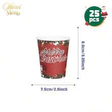 Muroi Mono 25/100 Pieces Of Disposable Party Supplies, Including Disposable Paper Plates, Napkins, Cups, Suitable For Dessert Service, Party Decorations, Various Events, And Gatherings, Including Christmas. - Style 5 - View 9