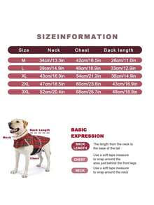 1pc,Reversible,Pink / Striped Checkered Pattern,Reversible Reflective Plaid Dog Vest, Suitable For Autumn/Winter, Warm Belly Protection, Leash Buckle, Fits Various Dog Breeds - Baby Pink - View 7