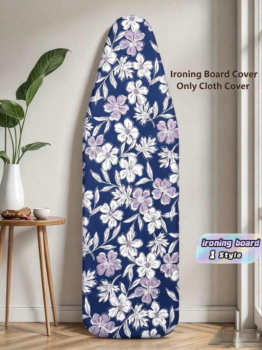 1 cái vỏ bọc bàn là đệm nâng cấp, họa tiết hoa trắng, viền co giãn dễ lắp đặt, bền và có thể giặt máy, kích thước siêu lớn dày phù hợp với hầu hết bàn là tiêu chuẩn, phụ kiện trang trí phòng giặt đồ phong cách cho gia đình - Lá trắng - Xem 1