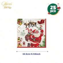 Muroi Mono 25/100 Pieces Of Disposable Party Supplies, Including Disposable Paper Plates, Napkins, Cups, Suitable For Dessert Service, Party Decorations, Various Events, And Gatherings, Including Christmas. - Style 3 - View 13